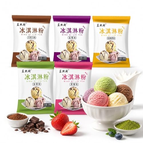 Poudre crème glacée service doux en sachets de 30g pour garniture et milkshake
