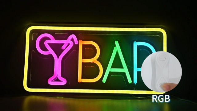 Amazon | BAR RGB ネオンサイン バー LED ネオンライト 10種類 4モード