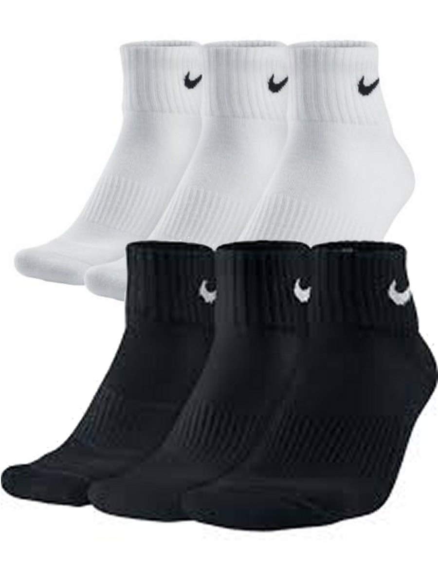 Nike Men's Everyday Cushioned Crew Training Socks (6 Pairs), -010 Black., L