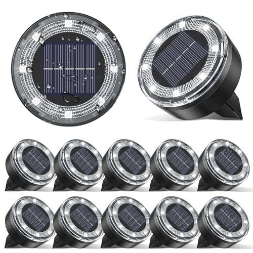 10 Best Led Outdoor Garden Lights: Top Solar Picks to Brighten Your Pathway vighep Mini Solar Ground Lights, 12 Pack Solar Lights Outdoor Waterproof, Upgraded LED Flat Landscape Lighting for Outside Pathway Garden Patio Yard Driveway,Cold White