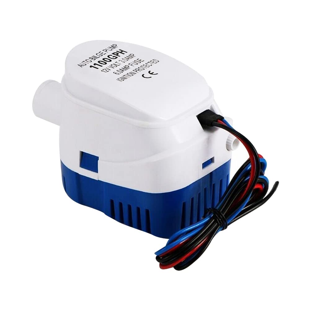 VOANZOPompa di sentina 12 V automatica con interruttore a galleggiante -1100 GPH/70 LPM per barche, stagni, piscine