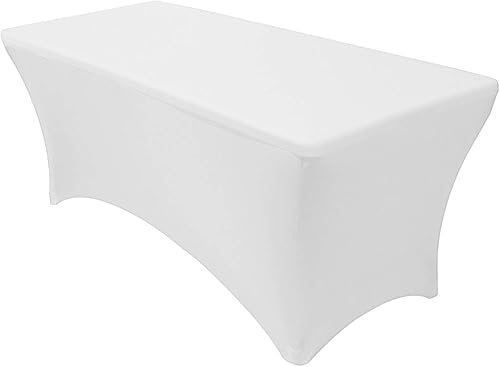 Miniatura 30 de YOUR CHAIR COVERS - Paquete de 2 manteles de mesa elásticos de elastano para mesas rectangulares de 6 pies, 72 pulgadas de largo x 30 pulgadas