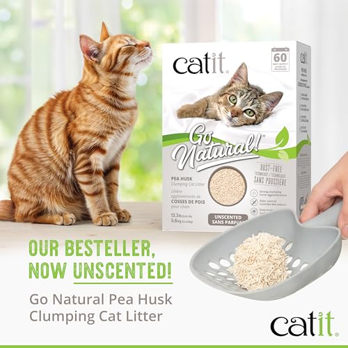 Image of Catit Go Natural Pea Husk Clumping Cat Litter, Unscented, 12.3 lbs