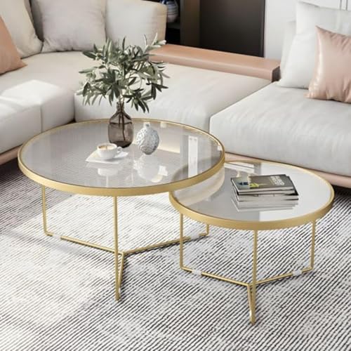 Coffee Tables: 10 Stylish Picks for Your Living Room 82 Rare Objects Nesting Coffee Table Set of 2| Round Glass Top | Bla...