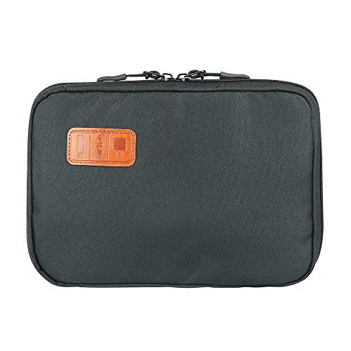Preisvergleich Produktbild IWILCS Elektronik Kabeltasche, Kabel Organizer Tasche, Tragbare Reiseelektronik Zubehör Aufbewahrung, Universal Kabel Organizer Tasche Double Layer für Kabel, FlashDisk, USB, Powerbank, Schwarz