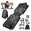 JLoiabo Push Up Board for men, Multi-Function Foldable Push Up Bar,Pushup Board with Resistance Bands and Grip Strength Trainer