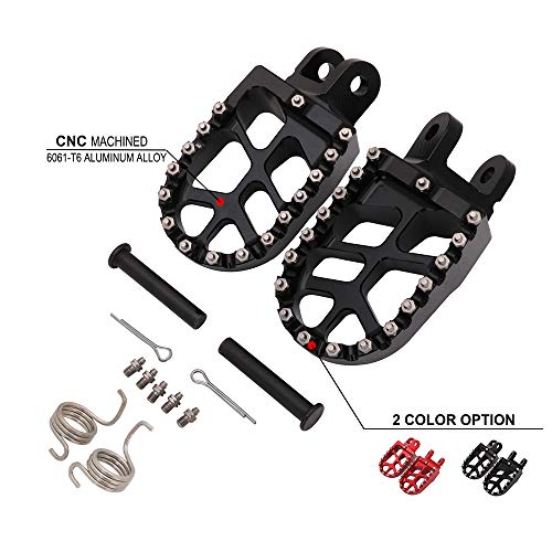 Image of AnXin Foot Pegs Footpegs Footrests Foot for KLX300 KLX300R KLX300SM 97-07 20-24 KLX250 06-20 KLX250S 09-14 KLX250R 94-96 KLX650 93-96 Dirt Bike Black