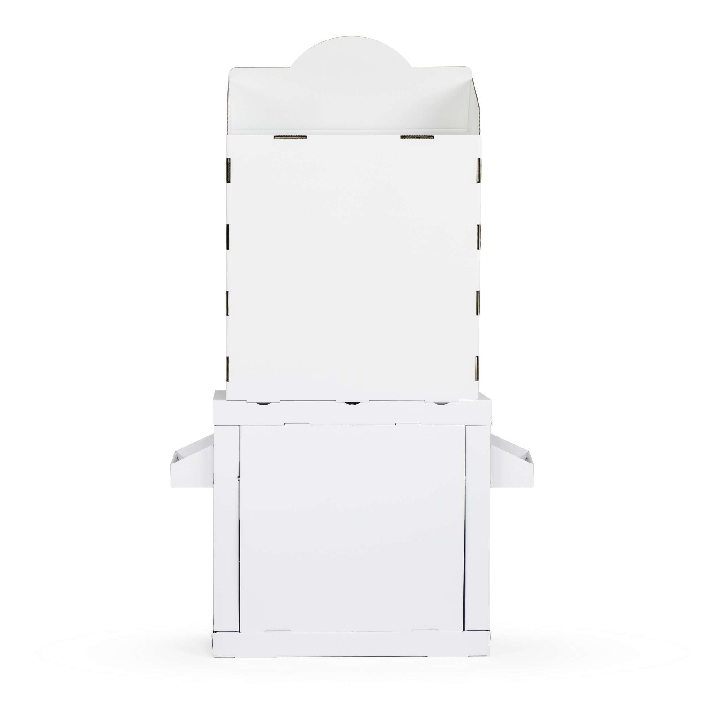 Kaufladen für Kinder 151 x 68 x 30 cm Kaufmannsladen Supermarkt Verkaufsstand aus Pappe Marktstand - Weiß zum Bemalen und Bekleben
