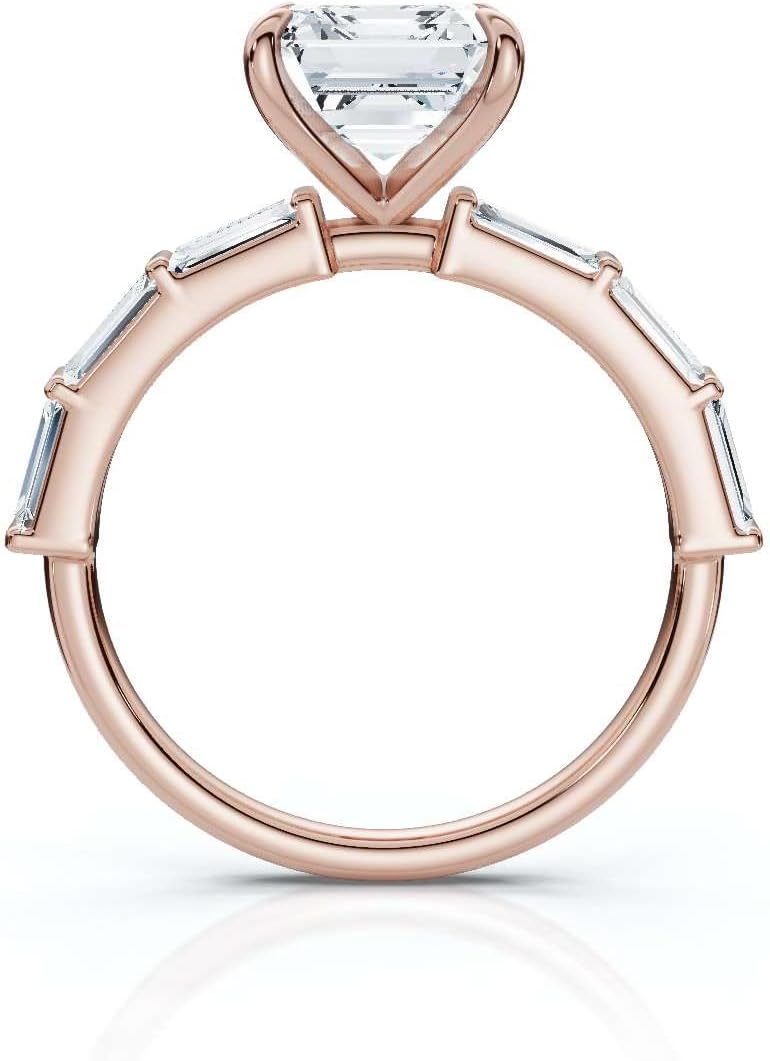 1-5 CT Moissanite Engagement Ring Colorless VVS1 10K 14K 18K Solid Gold & 925 Sterling Silver Accents Engagement Ring Christmas gift for Women