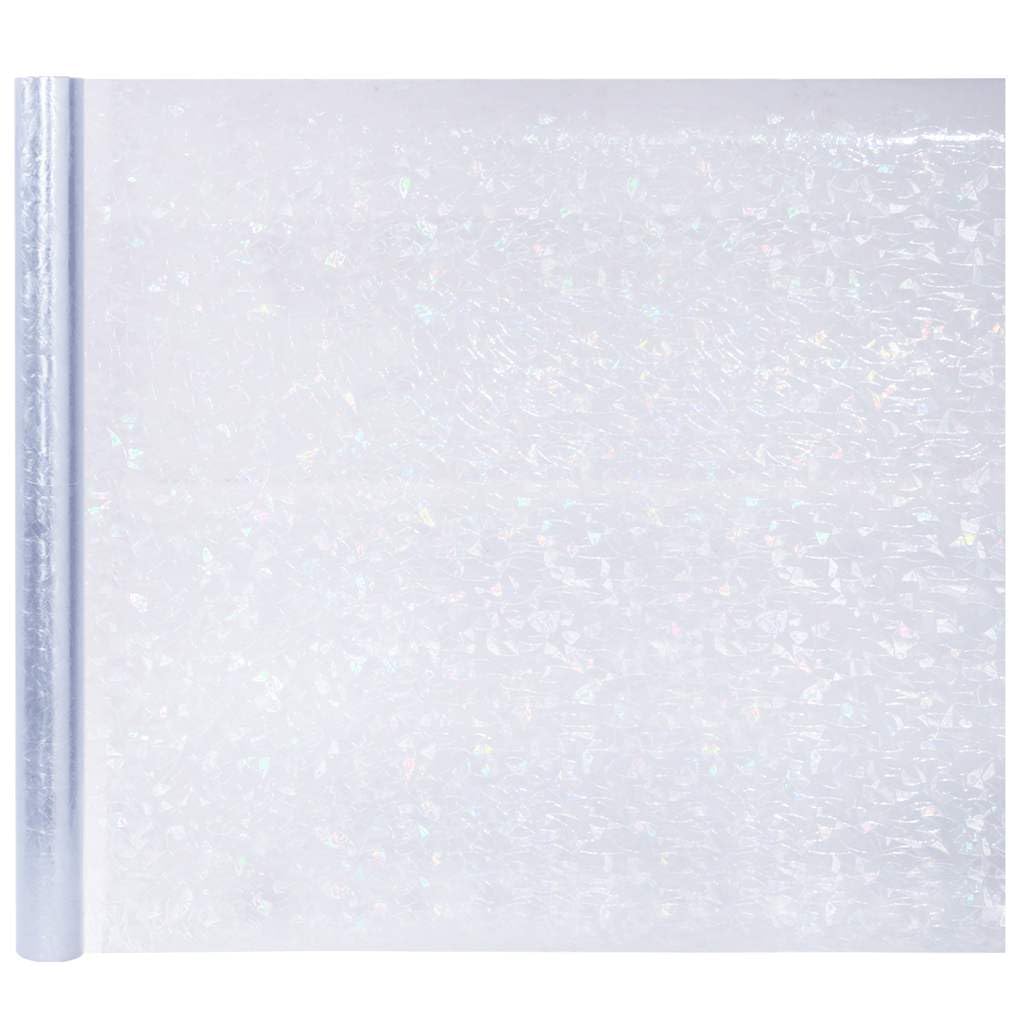 Films pour fenêtre dépoli Motif Arc-en-Ciel 3D PVC 90x2000 cm 5 pièces avec grattoirs, Film vitrage occultant adhésif électrostatique pour intimité, Protection Solaire, Isolation Thermique