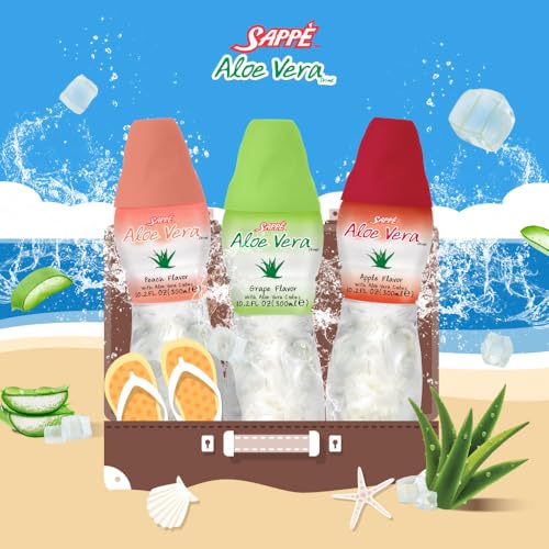 Aloe vera juice (Grape flavored) with bigger chunks of pure aloe pulp (6 Packs) Plant based juice great for hydration and contains large aloe pulp. It is healthy for adults and kids - Thumbnail 5