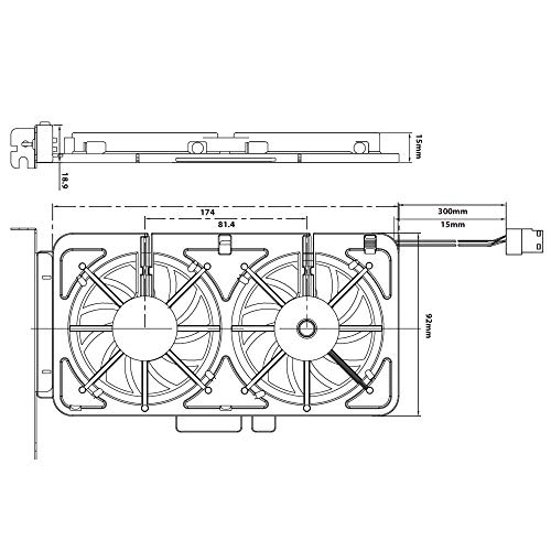 Image of Vantec SP-FC70-BL Spectrum System Fan Card with Dual Adjustable 70mm UV LED Fans (Blue)