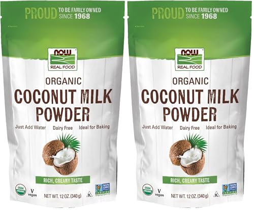 Image of NOW Foods,Organic Coconut Milk Powder,Dairy Free /Vegan,Just Add Water,12-Ounce,(Pack of 2)