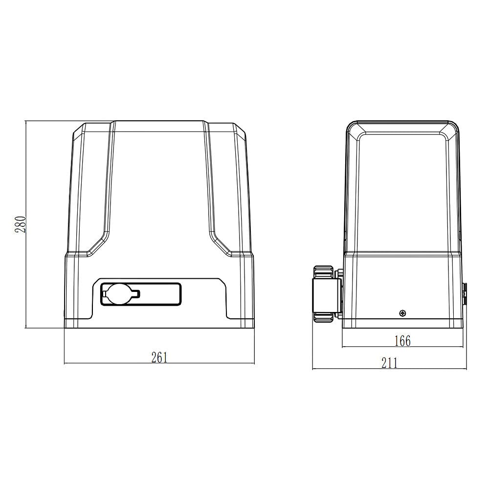 Kit de motorisation SLID'UP MC500 avec rails et galets pour portail coulissant 500 kg