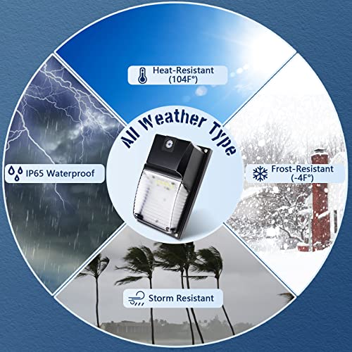 Ltblight 18W Led Porch Lights With Dusk-To-Dawn Photocell Sensor,1980Lm 5000K Wall Pack Light Fixture, 60-100W Hid/Hps Eqv, Ip65 Waterproof Outdoor Patio Lighting Wall Mount -2 Pack #TOP4