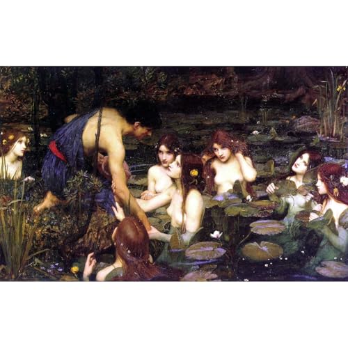 Poster Hylas and the Nymphs Waterhouse 76x101 cm pour votre décoration