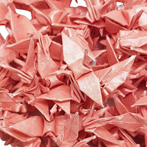 1000 Origami-Papier Kranich rosa Rose Muster Origami Kran aus kleinem Vogel 1,5x1,5 für Hochzeit OrigamiPolly