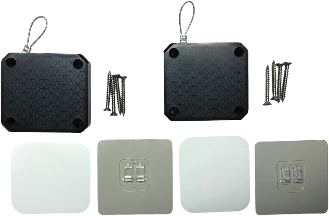 Cost Effective Automatic Door Closer, Automatic Door Closer, Sliding Door, Open Door, Selectable Gravity, Set of 2, Black