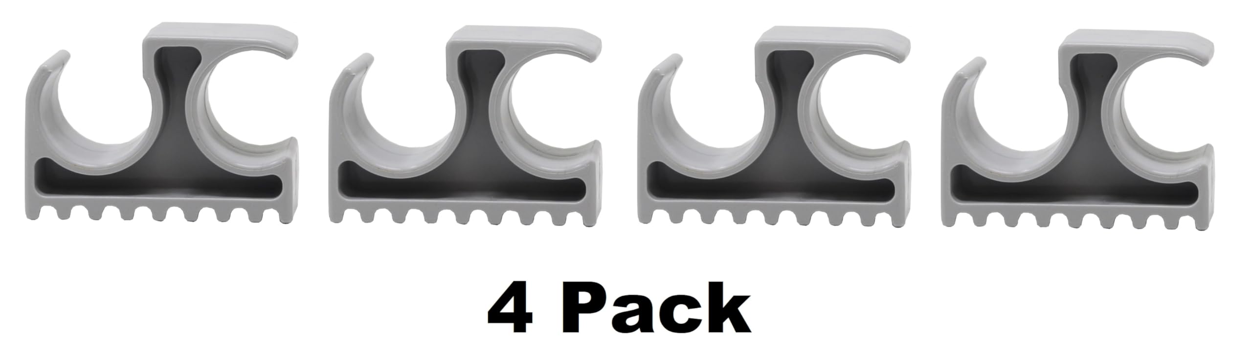 JSP Manufacturing Grey Bimini Top Boat Pole Clips Holder for 7/8-inch Bimini Top Poles (4)