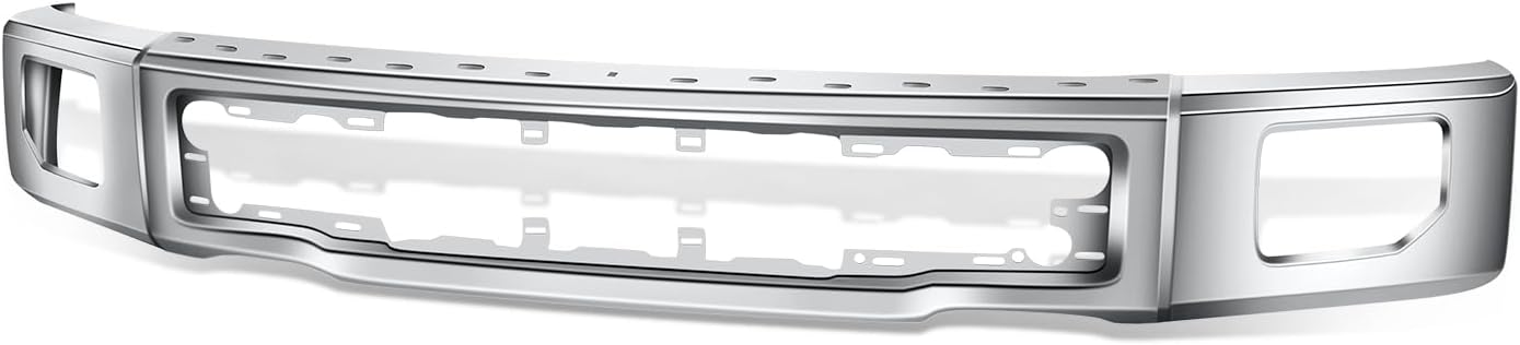 Auto Dynasty Front Bumper Impact Face Bar Compatible with 2015 2016 2017 Ford F-150, Non Fog Light Cutout, Non Fit Raptor Model, Painted Black