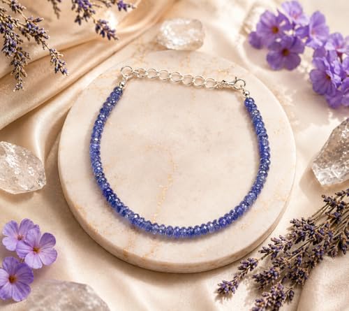Image of Natural Gemstone Bead Bracelet for Women - Healing Crystal Reiki Bracelet, Handmade Spiritual Protection Jewelry, Energy Stone Stretch Bracelet Gift for Women & Girls