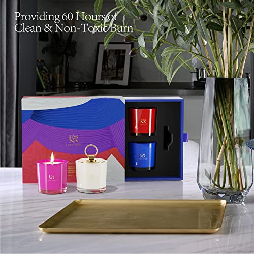 Esna Home Aromatherapy Scented Votive Candles Gift Set | 4 Natural Soy Candles Gifts For Women | Lavender Essential Oils Stress Relief | Luxury Candles Gift With Gift Box | Birthday Gifts For Friends #TOP7