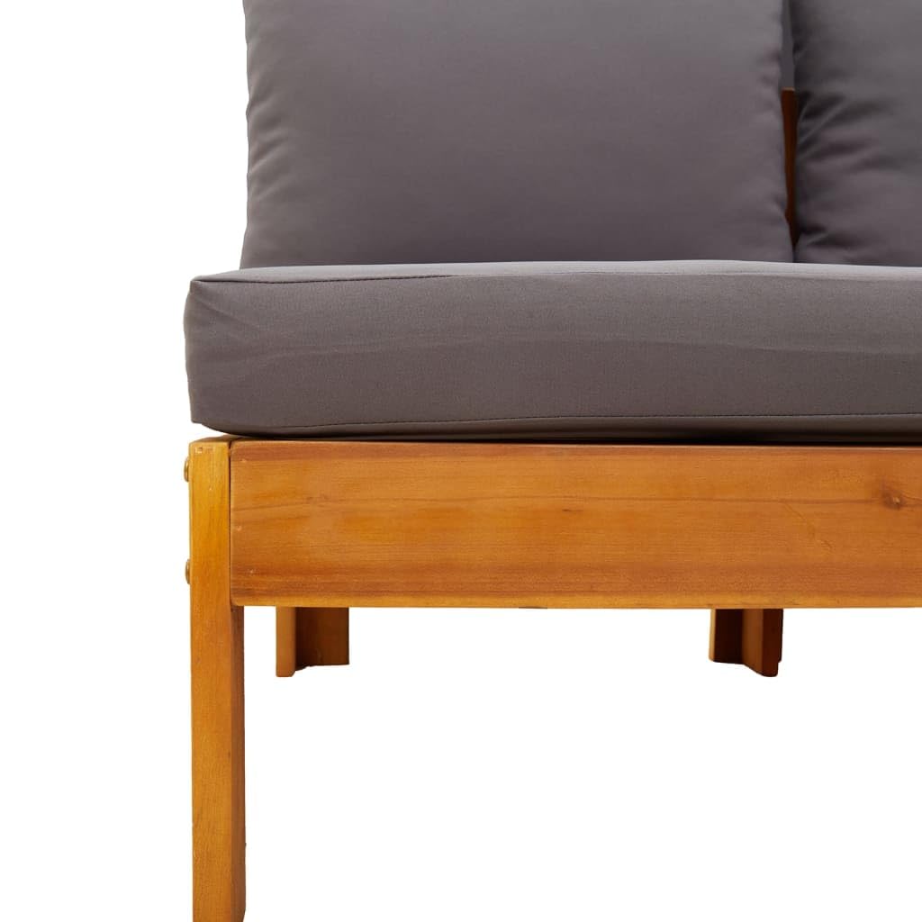 vidaXL Salon de Jardin avec Coussins 6 pcs Bois d'acacia Solide