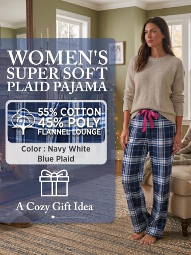 Image of Ashford & Brooks Women's Super Soft Flannel Plaid Pajama Sleep Pants
