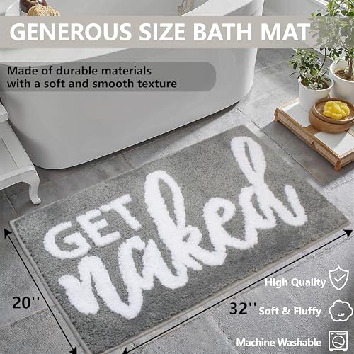 KOEXM Get Naked Badematte, niedlicher Badezimmerteppich, rutschfest, maschinenwaschbar, lustige Badematte, wasserabsorbierend… – Ansicht 5
