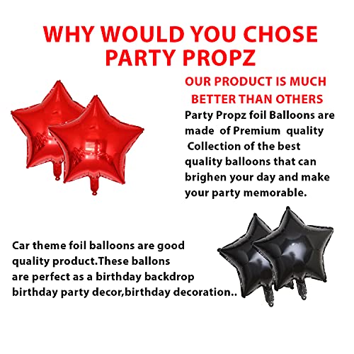 Image of Party Propz Paper,Foil,Latex,Rubber Car Theme Decoration For Birthday Combo,64Pcs Kit For Boys 2Nd Birthday Party Decorations,Birthday Decorations Kit For Boys 2Nd Birthday Items 2 Year,Multicolor