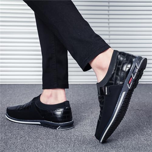 Image of Mens Business Casual Loafers Shoes for Male Lace-up Stylish Work Office Working Oxfords