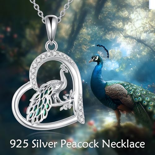 Collier cœur ormeau de paon cadeau romantique idéal pour la Saint-Valentin
