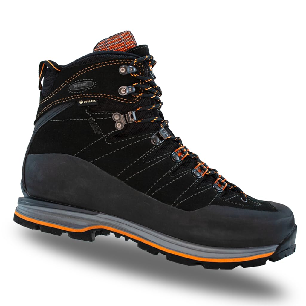 Meindl Men's Air-Revolution Alpine 4.1 Hiker | Gore-Tex Waterproof Hiking Boots | Mountain Boots | Climate-Control Technology | Made in Germany (Black, US 11.5)