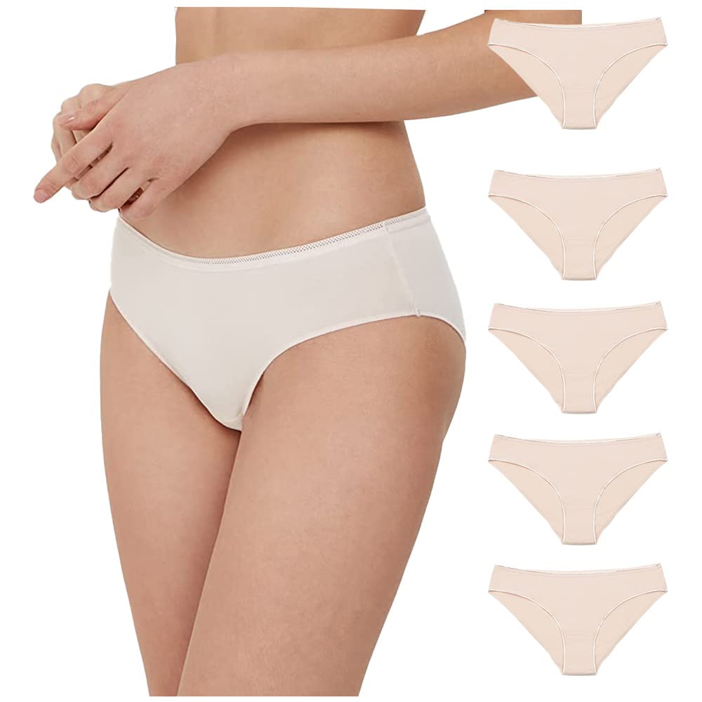 Conte elegant Baumwoll-Slip 5er-Pack Taillenslip Hipster atmungsaktiv Damen