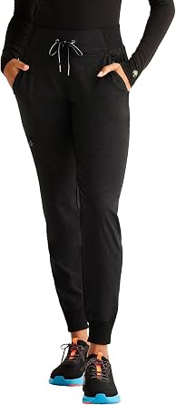 Healing Hands Scrubs for Women Jogger Scrub Pant Trinity Bottom with 6 Pockets, Mid-Rise Pull-on Rib-Knit Waistband HH003