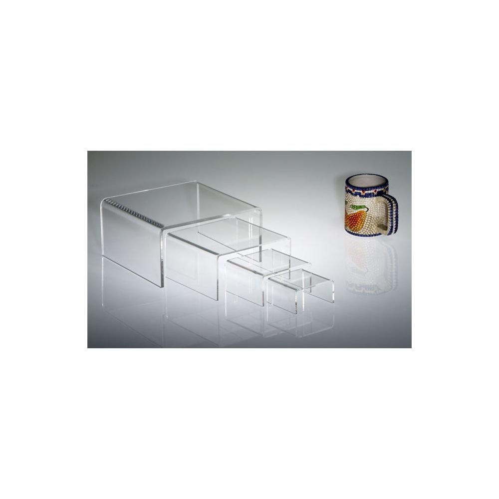 Clear Solutions Clear 6" x 6" x 3" Rectangular Riser