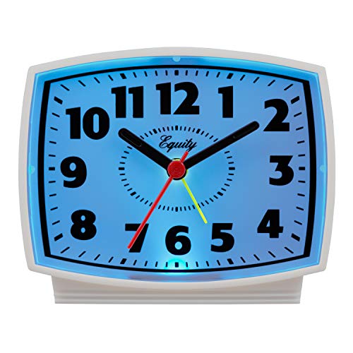 Image of Equity 33100 Electric Silent Analog Alarm Clock with Lighted Dial (Pack of 6)