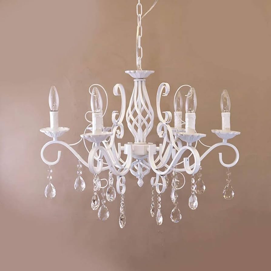 シャンデリア 6灯 アンティークホワイト