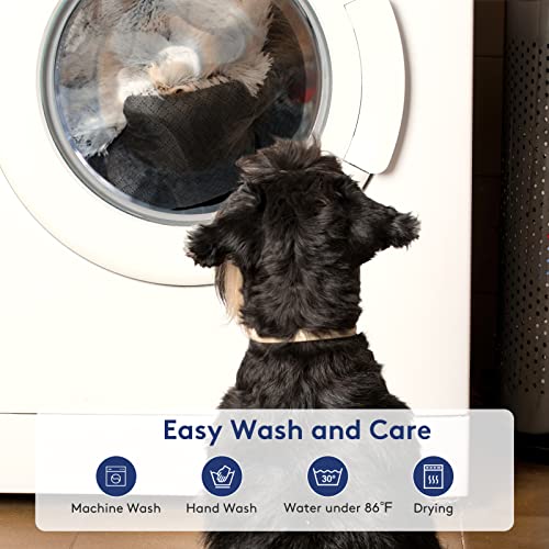 Furtime Dog Beds For Small Dogs And Cat Bed For Indoor Cats - Washable Oval Geometric Fluffy Dog Bed For Dog Crate - Soft Durable Fabric Plush Pet Beds, Slip-Resistant Oxford Bottom (20 Inch) #TOP5