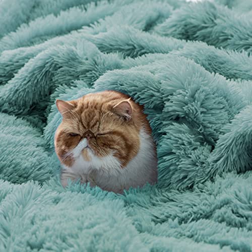 Bedsure Faux Fur Sage Green Throw Blanket – Fuzzy, Fluffy, And Shaggy Sage Blanket, Soft And Thick Sherpa, Cozy Warm Decorative Gift, Throw Blankets For Couch, Sofa, Bed, 50X60 Inches, 640 Gsm #TOP4