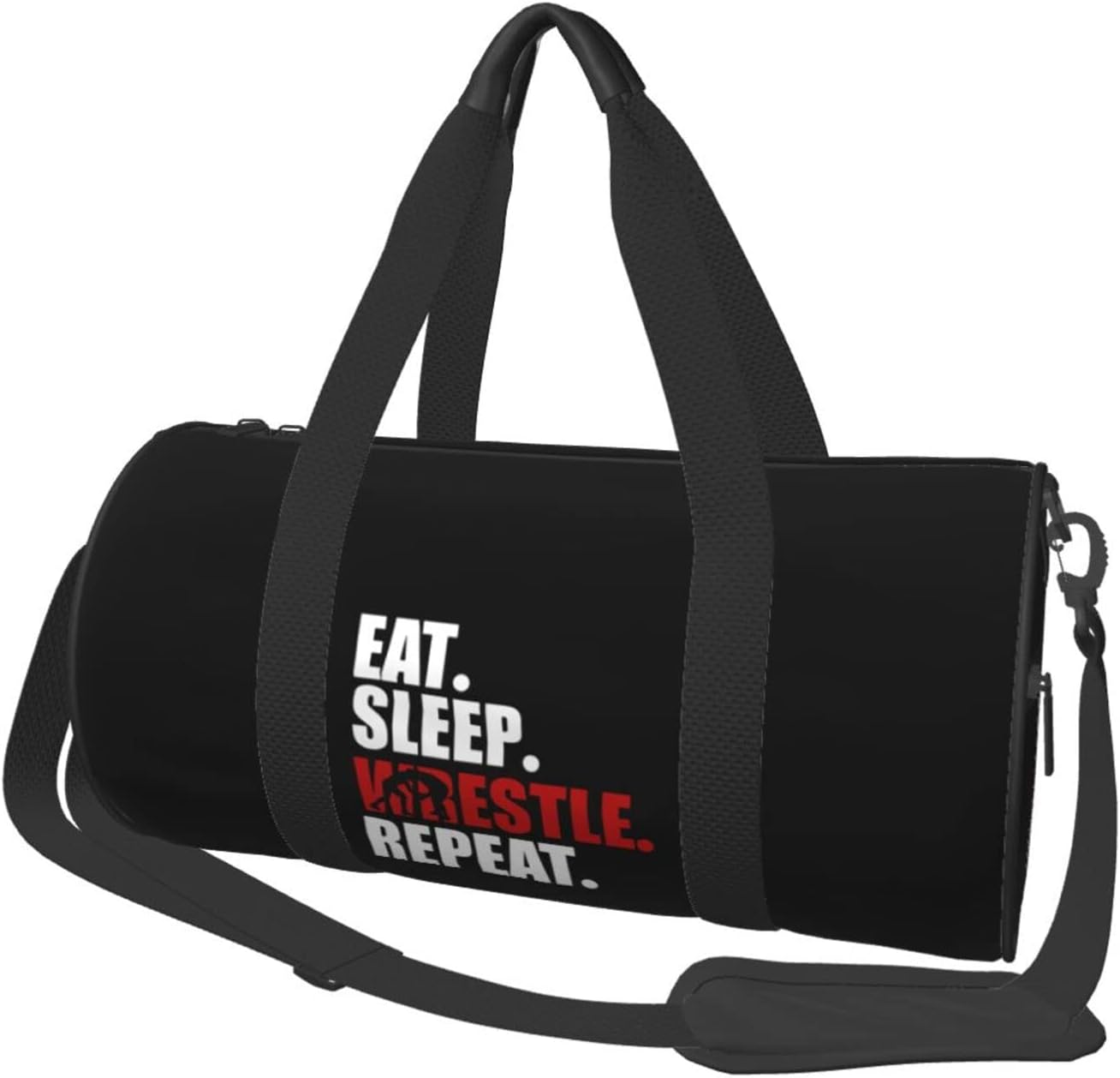 Eat Sleep Wrestle Repeat Wrestling Luggage Bags Round Large
