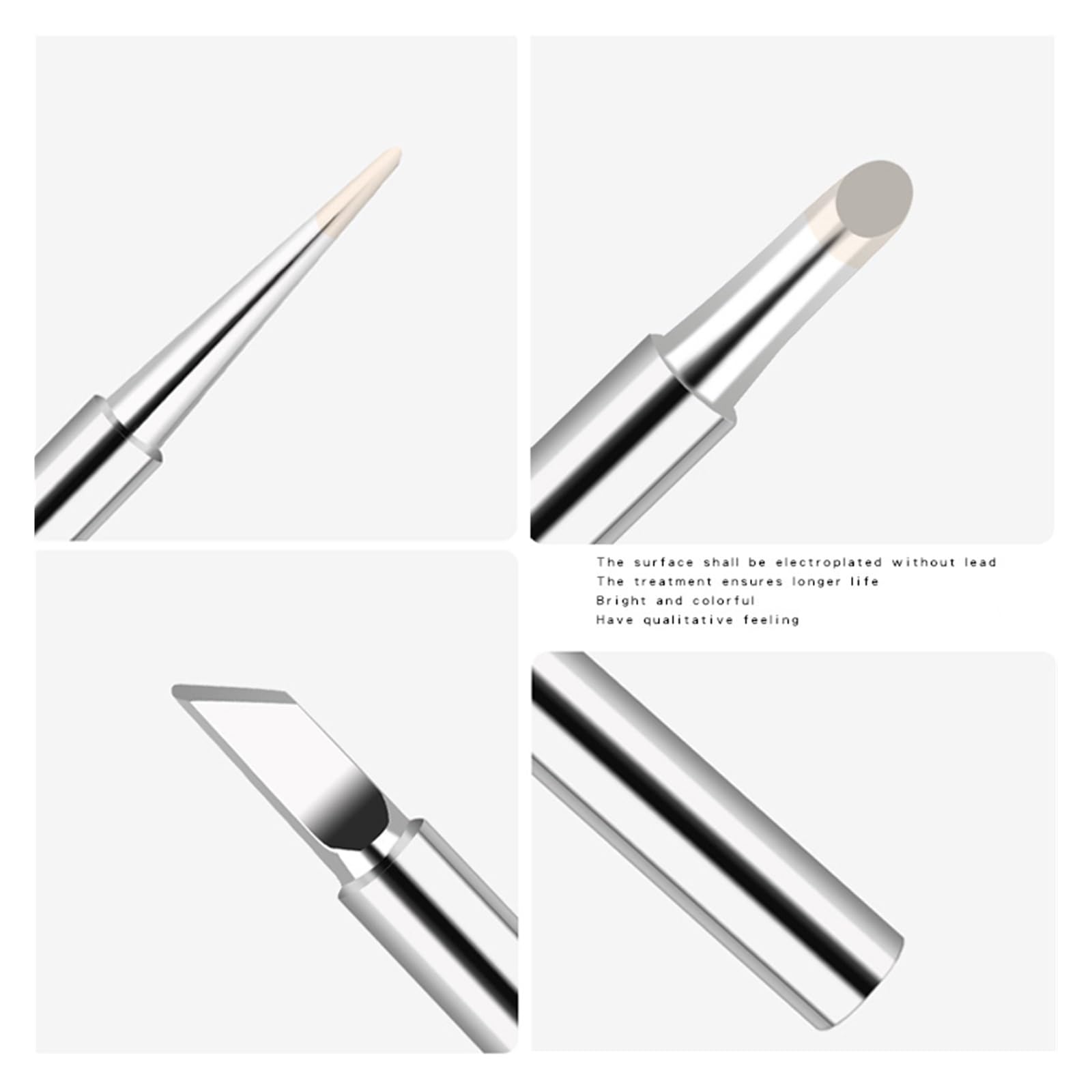 Risegun 900M-T Punte Per Saldatore Senza Piombo, Diversi Modelli Di Punte Di Saldatura Di Ricambio Per Stazione Di Saldatura (10 Punte 1 Manicotto Di Ritenuto - Foto 7