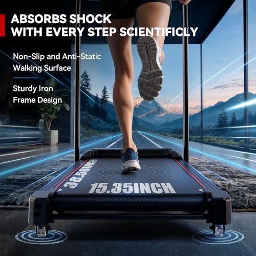 Incline Treadmill for Home, Walking Pad with Handle Bar, Under Desk Treadmill with 350 Lbs Capacity, LED Display, 3.0HP - Image 6