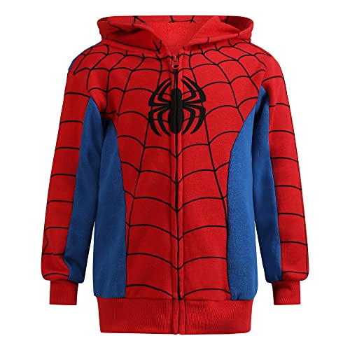 Marvel Avengers Captain America and Spider-Man Boys Zip-Up Hoodie for Toddlers and Big Kids2