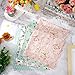 Whaline 12Pcs Spring Cotton Fabric Bundles 18 x 22 Inch Floral Greenery Printed Fat Quarters Pink Green Retro Quilting Patchwork Squares Sewing Fabrics for DIY Handmade Crafting Home Party Decor