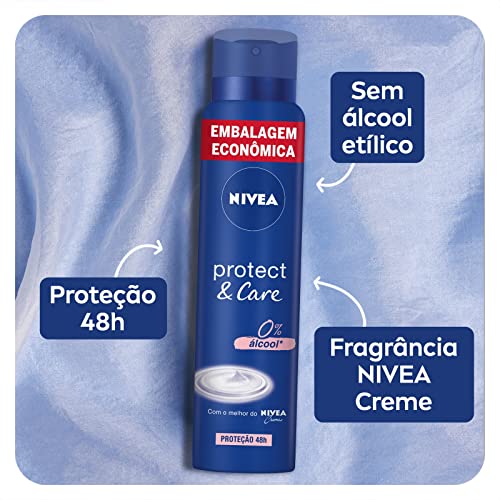 NIVEA Desodorante Antitranspirante Aerossol Protect & Care 200ml - Proteção eficaz de 48 horas contr