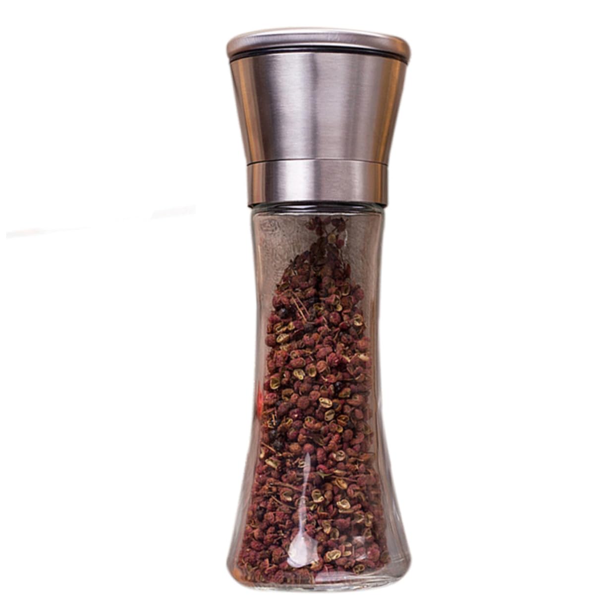 COLLBATH Adjustable Pepper and Salt Grinder 304 Stainless Steel Handheld Pepper Mill Salt and Black