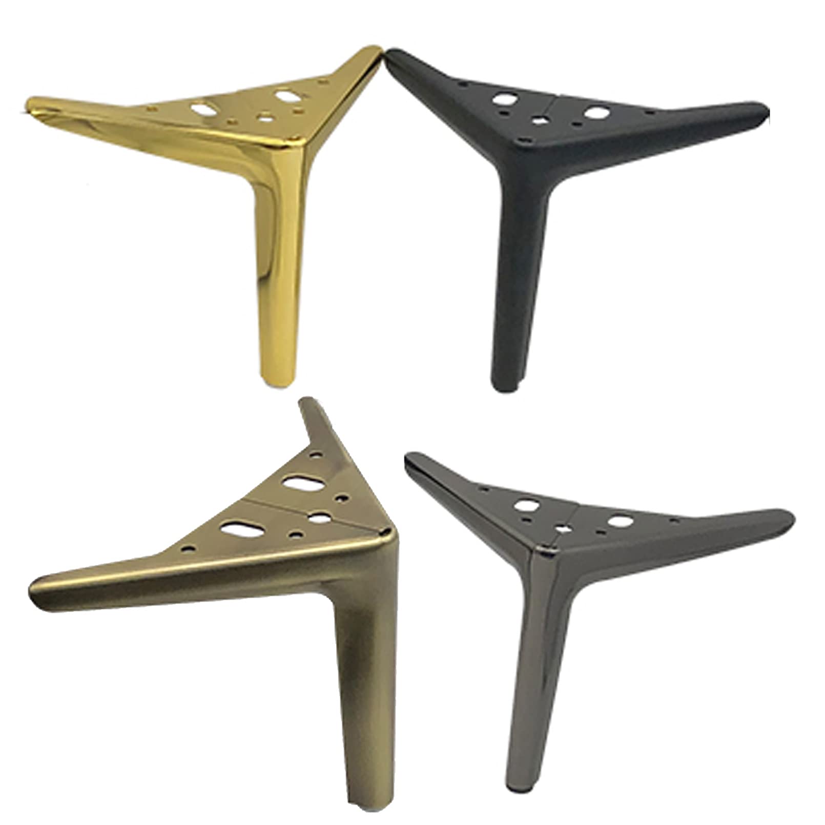 4 Verstelbare meubelpoten van roestvrij staal, metalen tafelpoot, steunvoeten, sofapoten, kastpoten, dik materiaal, meubelaccessoires, zilver (30 cm