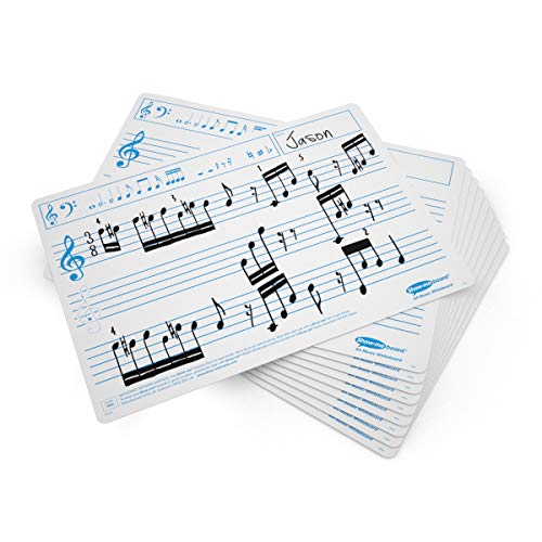 Show-Me Mrb10 A4 Musique ligné Tableaux effaçable à sec (lot de 10)