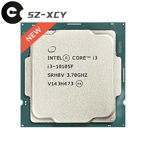 Processeur i3-10105F LGA1200 CPU Quad-Core 3.7GHz Huit Threads 65W - 3